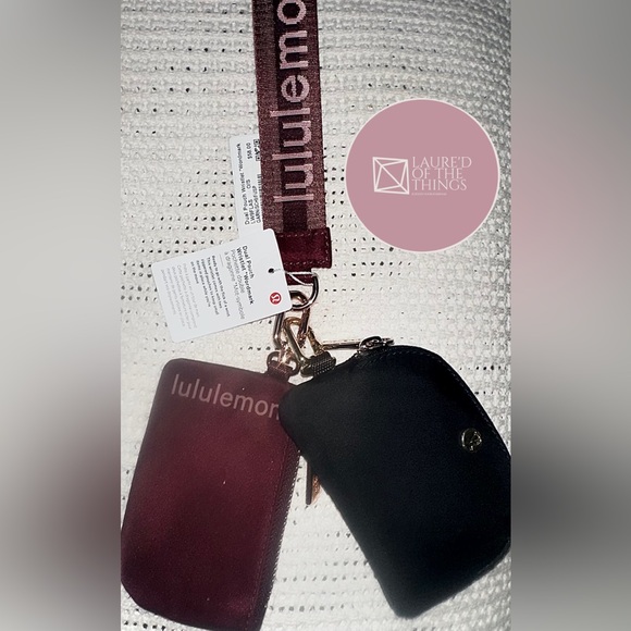 lululemon athletica Handbags - NWT Custom Lululemon Wristlet- Garnet/ Black